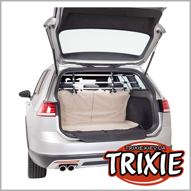 ТРИКСИ Украина - Коврик в багажник с защитой бампера Trixie 13238 для животных, раздельный, 1.80х1.30м, беж/черный
