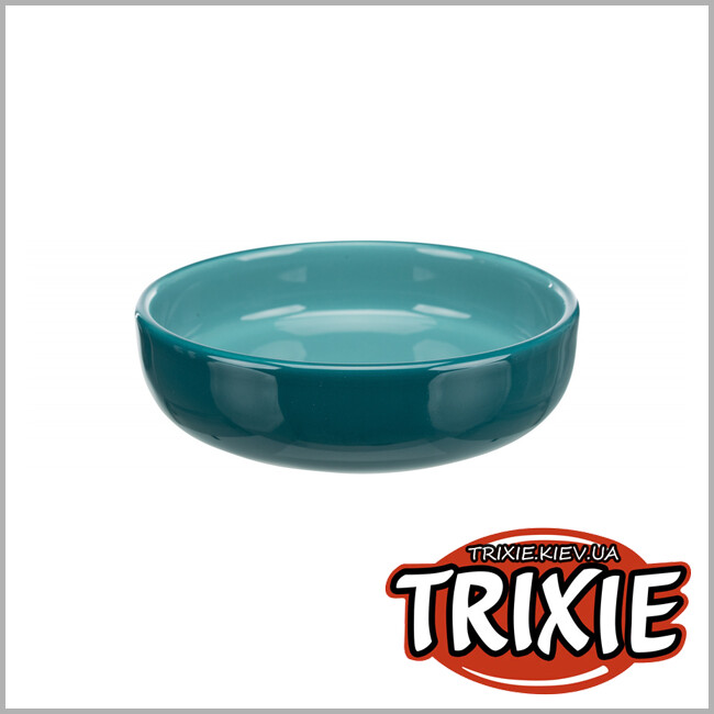 ТРИКСИ Украина - Миска для коротконосых пород котов Trixie Ceramic Bowl (0.3л/ 15см, цвета разные)