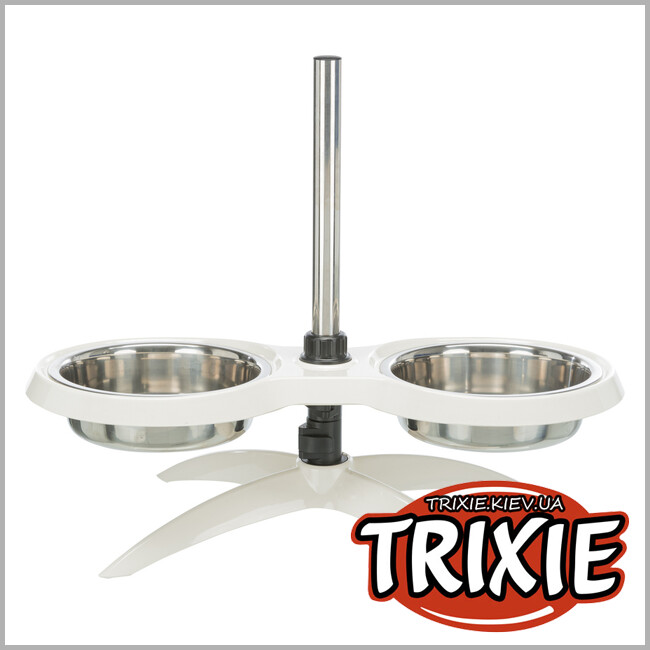 ТРІКСІ Україна - Стояк + 2 миски Trixie Dog Bar (меламін/метал 2*1.6L / 21см)