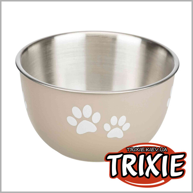 ТРИКСИ Украина - Миска с крышкой TRIXIE (металл/пластик, 0.35л/11см)