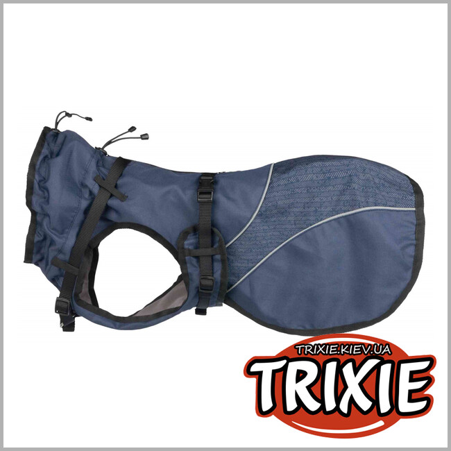 ТРИКСИ Украина - Попона TRIXIE - Duo со шлейкой (M: 50 см, синяя)
