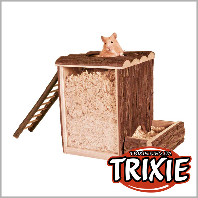 ТРИКСИ Украина - Башня-нора игра для мышей Trixie 62001 (кора), 20х20х16см