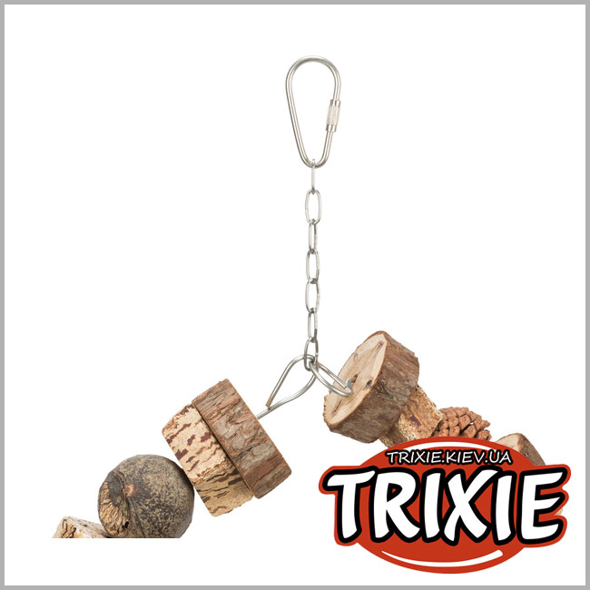 ТРИКСИ Украина - Кольцо-качалка Trixie 51701 (дерево/шишка), 18см