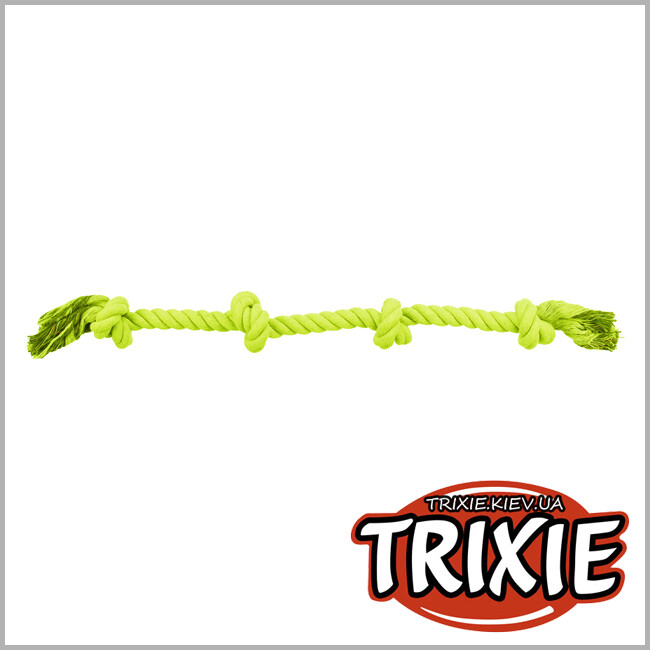 ТРИКСИ Украина - Игровой канат Trixie 32832 с узлами, 95см, лайм