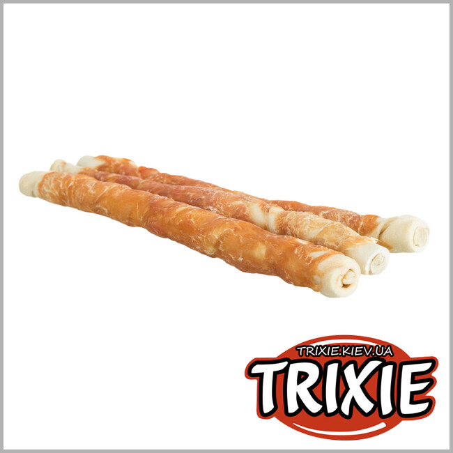 ТРИКСИ Украина - Лакомство для собак Trixie 31326 DENTA fun для чистки зубов курица 3шт. 28см/250г