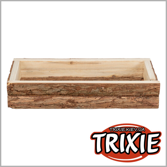 ТРИКСИ Украина - Лоток для корма грызунов Trixie 60748 (кора), 450мл/27х5х13см
