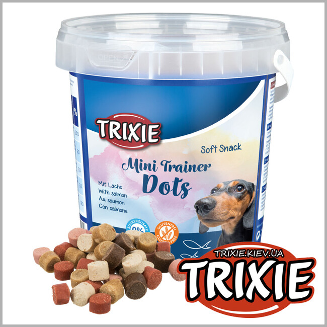 ТРИКСИ Украина - Лакомство для собак Trixie 31527 Soft Snack Mini Trainer Dots лосось 500г