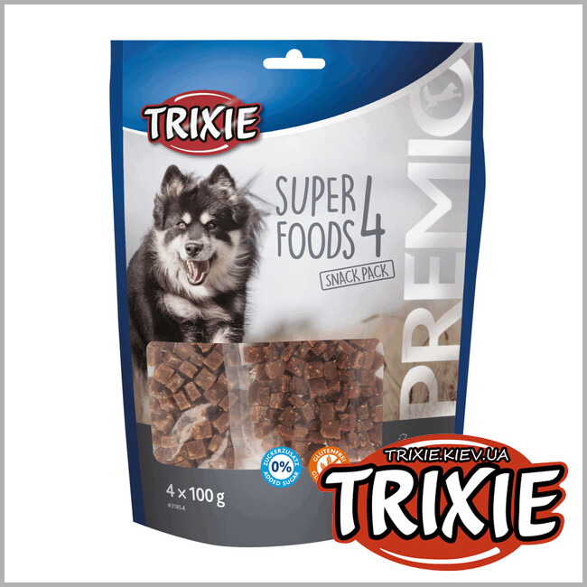 ТРИКСИ Украина - Лакомство для собак Trixie 31854 PREMIO 4 Superfoods курица/утка/говядина/баранина 400г