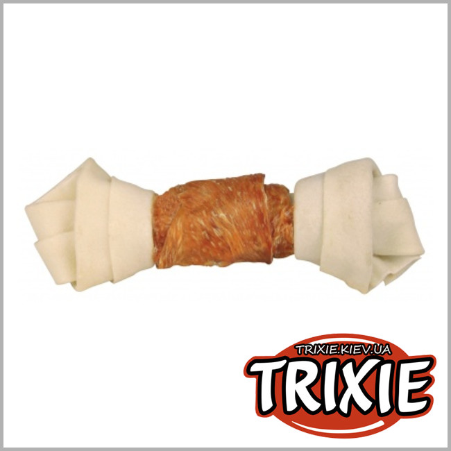 ТРИКСИ Украина - Косточки с куриным филе для собак Trixie Denta Fun Knotted Chicken Chewing Bone (18см 1шт*120g)
