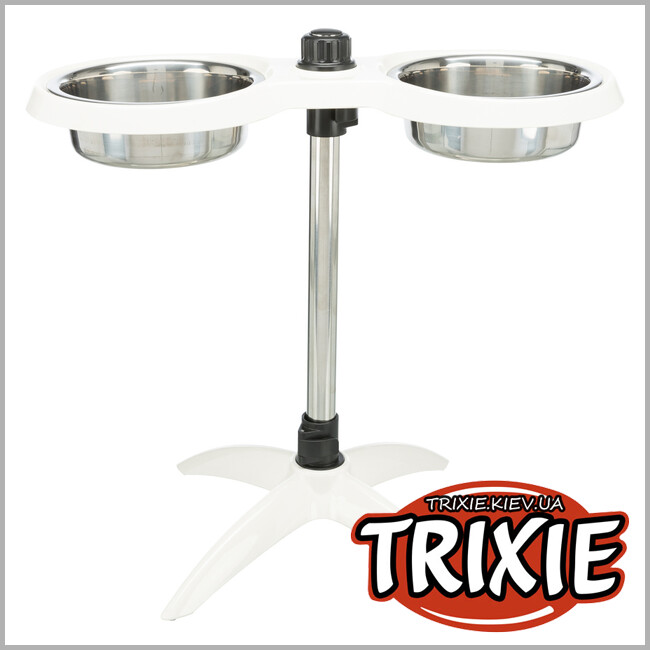 ТРІКСІ Україна - Стояк + 2 миски Trixie Dog Bar (меламін/метал 2*1.6L / 21см)