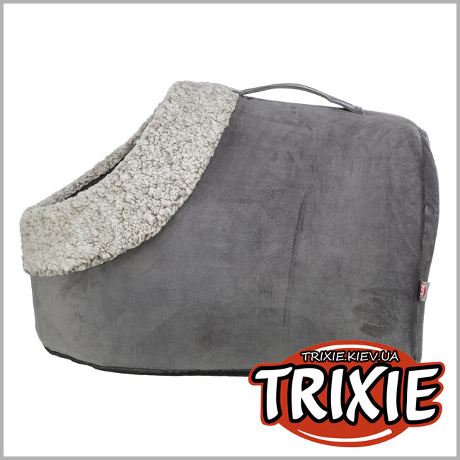 ТРИКСИ Украина - Лежак-пещера для животных Trixie "Calida" с теплоотражающей вставкой, 50х30х35см, серый/бело-черный