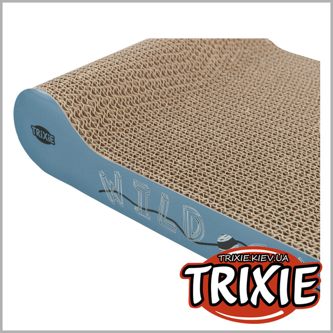ТРИКСИ Украина - Царапка для кошек Trixie 48000 с кошачьей мятой картонная синяя 41х7х24 см