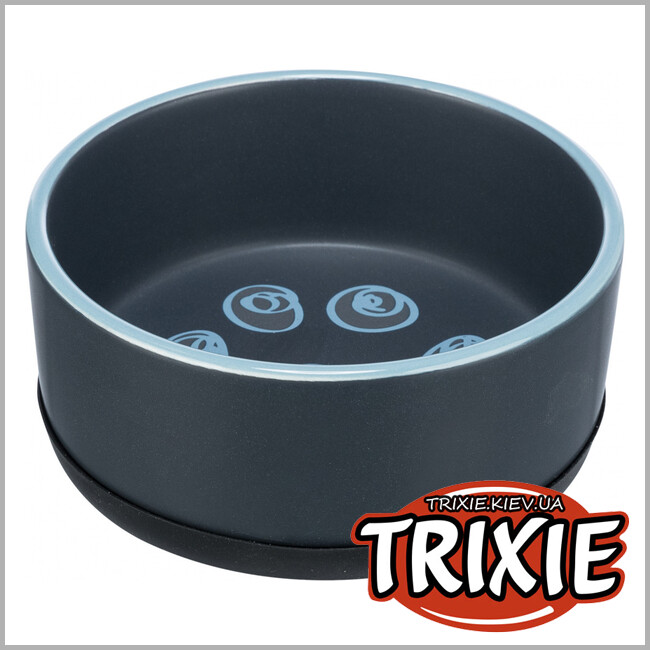 ТРИКСИ Украина - Миска керамическая на резиновом основании Trixie Jimmy ( 0.75л / 16см)