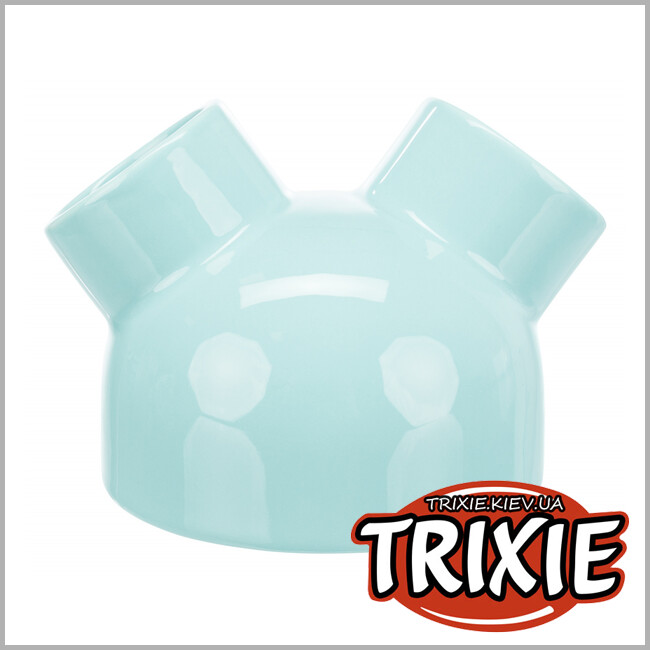 ТРИКСИ Украина - Керамический дом крепость с 3 входами для грызунов Trixie Ceramic House with 3 entrances (12*10 см бирюза)