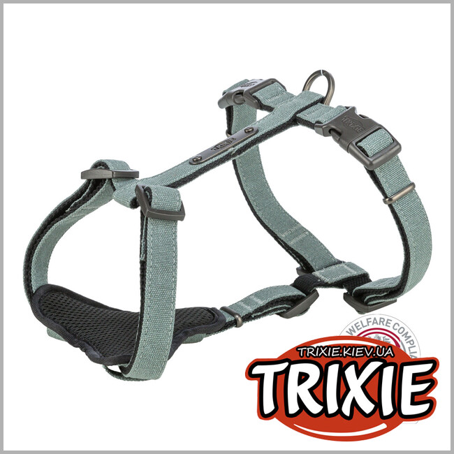 ТРИКСИ Украина - H-шлей для собак Trixie 1969616 "CityStyle" (хлопок), XS-S: 30-44см/10мм, шалфей