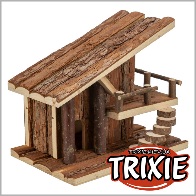 ТРИКСИ Украина - Домик для хомяка Trixie 61776 "Jule" (кора), 25х21х18см