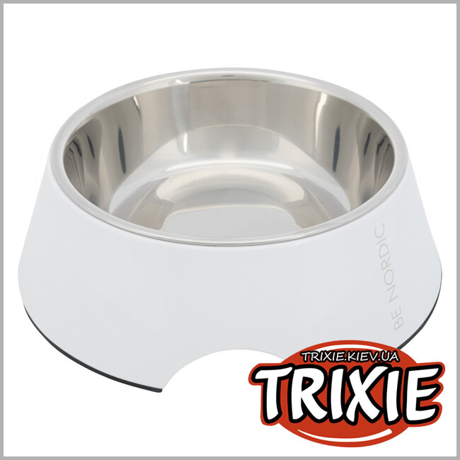 ТРИКСИ Украина - Миска BE NORDIC-TRIXIE (меламин, 0.8л/22см, белый)
