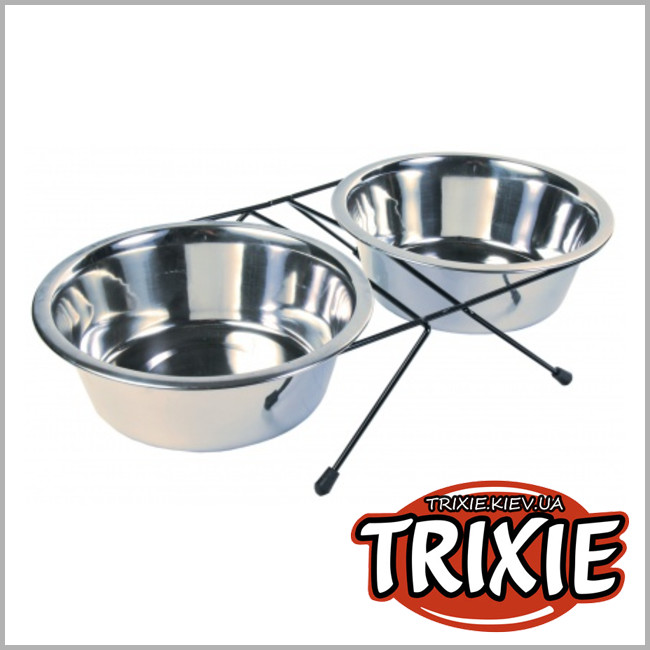 ТРИКСИ Украина - Подставка с мисками для кошек TRIXIE ( 2 * 1.8 L /ø 20 см)