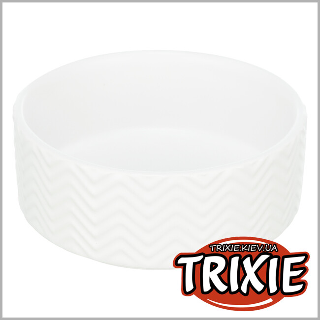 ТРИКСИ Украина - Миска керамическая Trixie Ceramic Bowl (0.4L /13см белый)