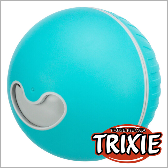 ТРИКСИ Украина - Мячик Trixie 33416 для лакомства, пластик,14см, голубой