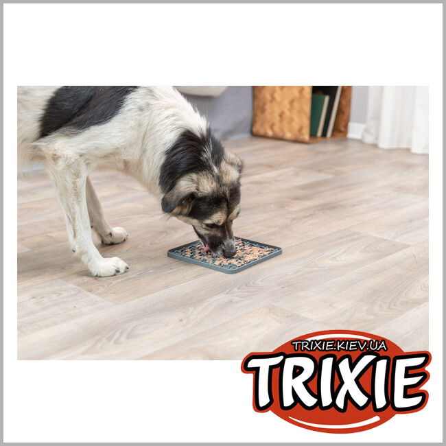 ТРИКСИ Украина - Коврик для лакомства Trixie 34983 "Lick'n'Snack" (силикон), 20х20см, серый