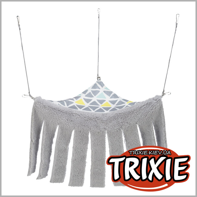ТРИКСИ Украина - Лежак-пещера "Sunny" Trixie 62685 с гамаком подвесной для грызунов (плюш), 41х27х23см