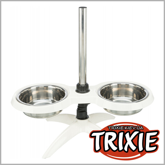 ТРІКСІ Україна - Стояк + 2 миски Trixie Dog Bar (меламін/метал 2*1.6L / 21см)