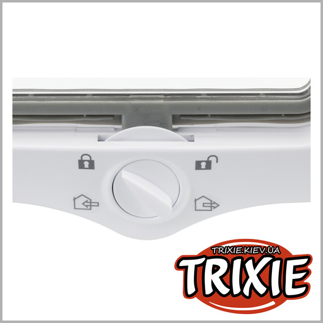ТРИКСИ Украина - Дверца с тоннелем Trixie 4-Way Flap Door with Tunnel (4 позиции, 20*22 см белый)