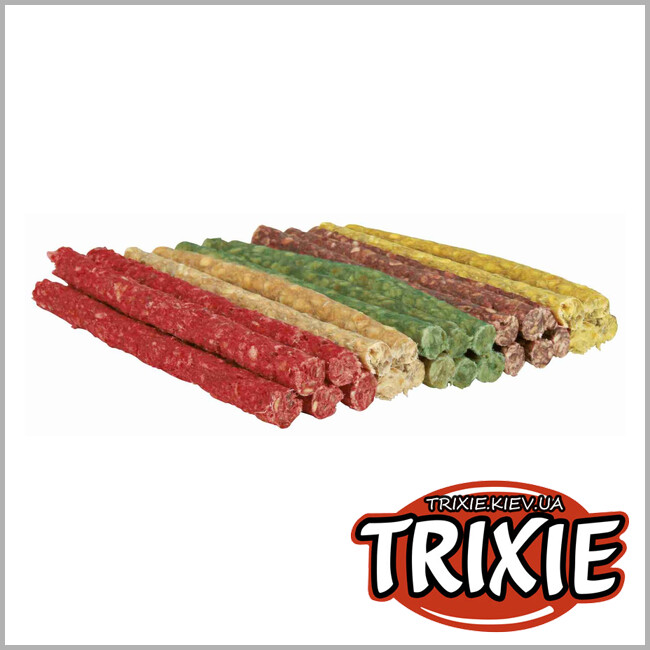 ТРИКСИ Украина - Жевательные рулетики для собак Trixie 2609 12 см 9–10 мм микс