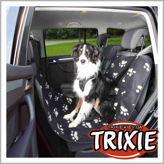 ТРИКСИ Украина - Коврик на сиденье авто Trixie 13235 для животных,узкий,0.65х1.45м, черный/беж