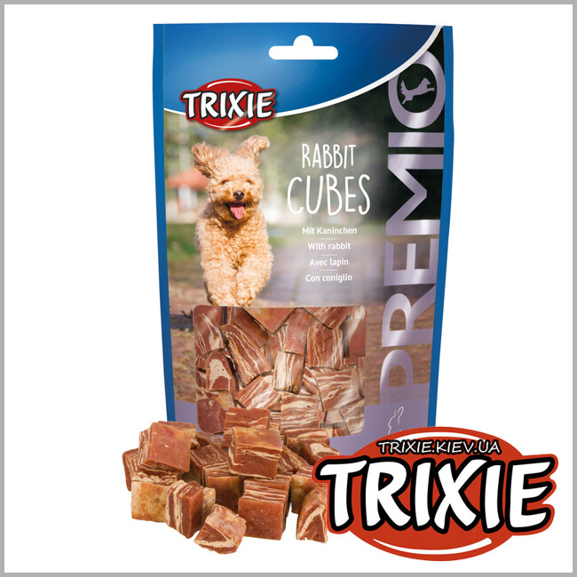 ТРИКСИ Украина - Лакомство для собак Trixie 31545 Rabbit Cubes кролик 100г