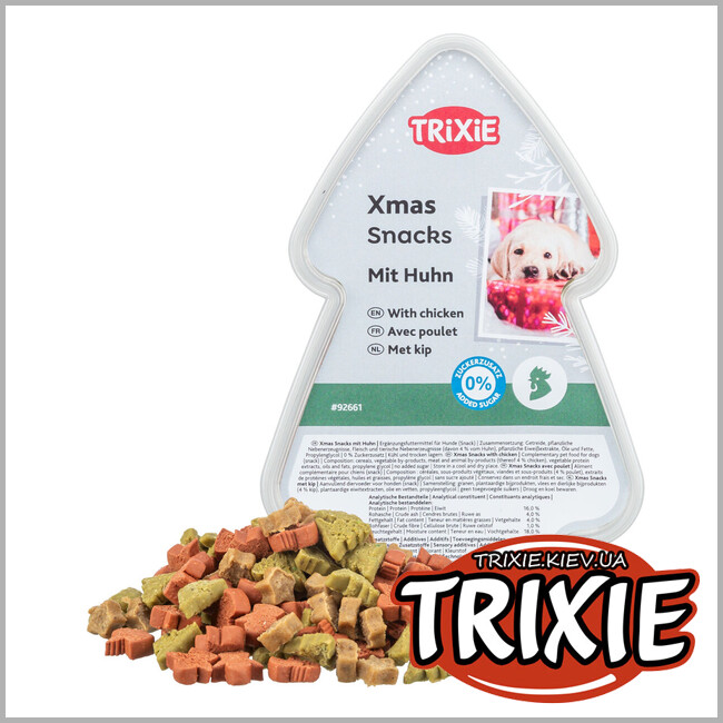 ТРИКСИ Украина - Лакомство для собак Trixie 92661 Новогодние фигурки 500 г
