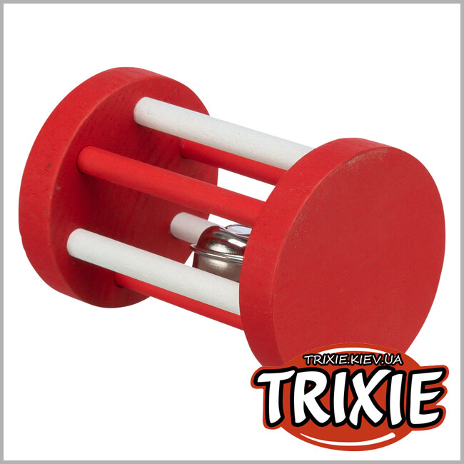 ТРИКСИ Украина - Рождественское колесо-барабан Trixie 926541 с колокольчиком, дерево, 5х7см