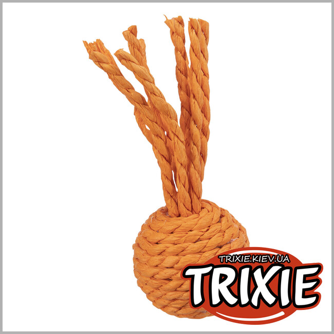 ТРИКСИ Украина - Мячик-погремушка Trixie 41121 (бумажная веревка), 4х11см