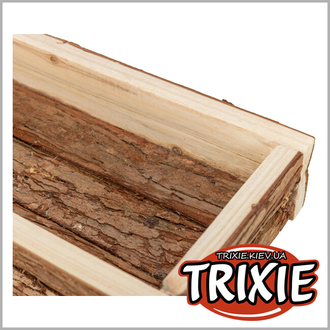 ТРИКСИ Украина - Лоток для корма грызунов Trixie 60748 (кора), 450мл/27х5х13см