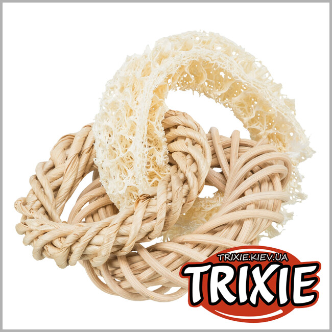 ТРИКСИ Украина - Игрушка-люфа для грызунов Loofah Toy TRIXIE, 13 см