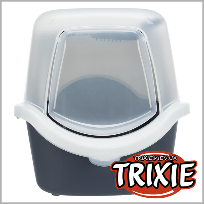 ТРИКСИ Украина - Туалет с дверцей и лопаткой Trixie Vico Open Top Litter Tray (+лопатка 40*40*56 см сине-серый/белый)