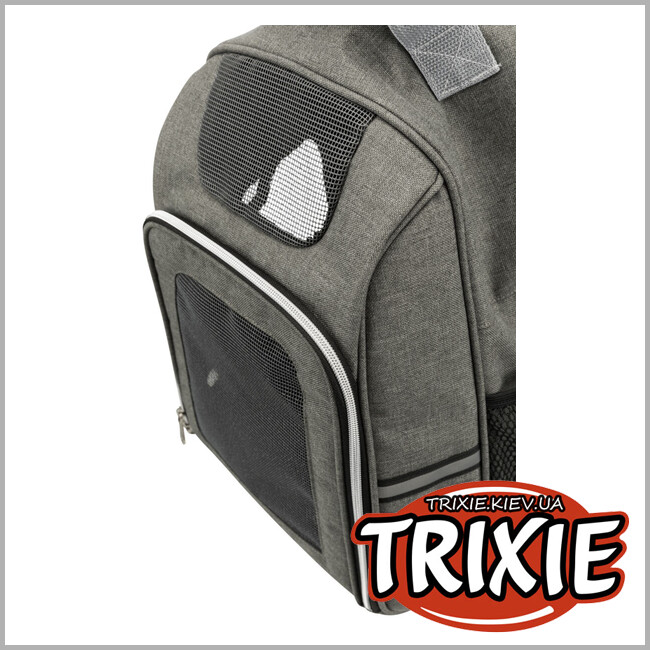 ТРИКСИ Украина - Сумка/рюкзак-переноска для животных Trixie 28850 "Dan", 34х44х26см, серый