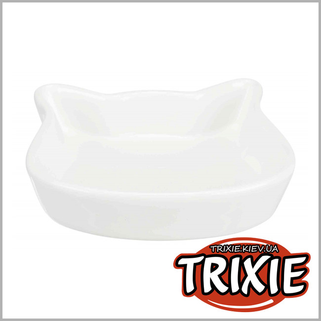 ТРИКСИ Украина - Керамическая миска в форме головы кошки (0.25L / 12cm)