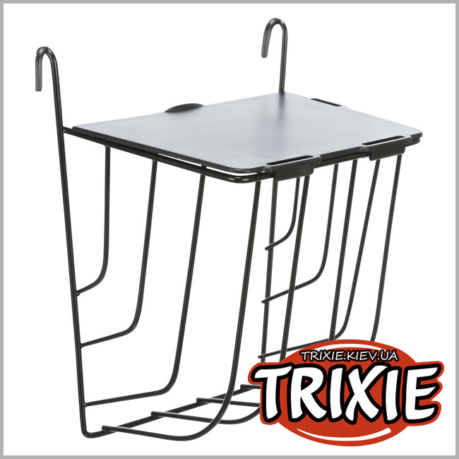 ТРИКСИ Украина - Ясли для сена Trixie 60890 висячие с крышкой металлические 13 х 18 х 12 см черные