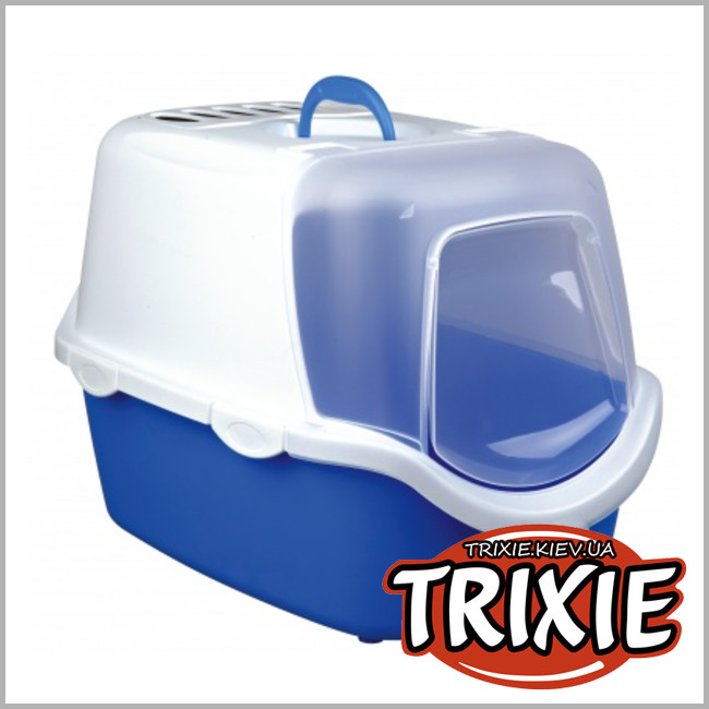 ТРИКСИ Украина - Туалет-домик с дверцей для котов TRIXIE - Vico (40*40*56см синий/белый)