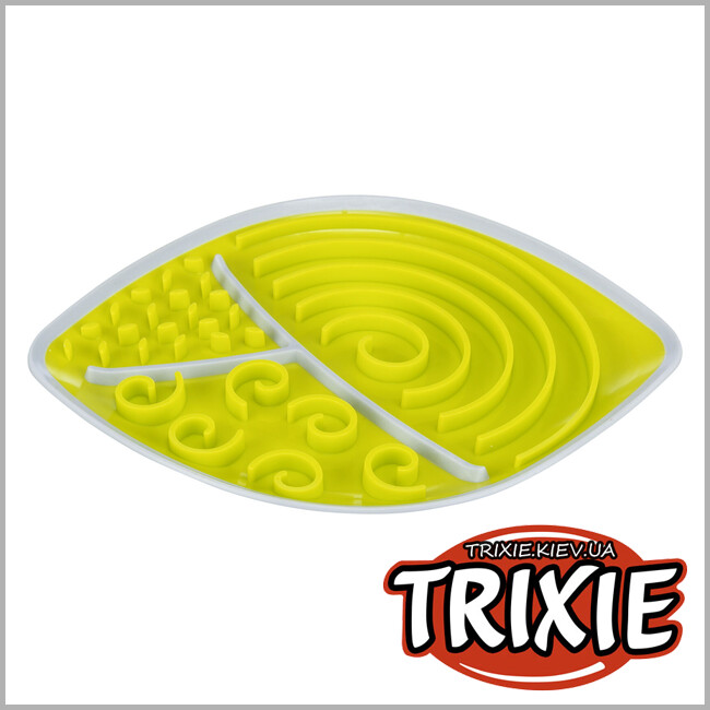 ТРИКСИ Украина - Коврик для лакомства котам Trixie 34959 "Lick'n'Snack" (ПГ/пластик), 28х21см, лайм/серый