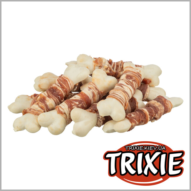 ТРИКСИ Украина - Жевательная кость для собак Trixie 315411 "Marbled Duckie" (утка/треска), 7.5см/9гр