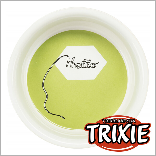 ТРИКСИ Украина - Керамическая миска для грызунов TRIXIE Hello (Размер: 250мл/11см)