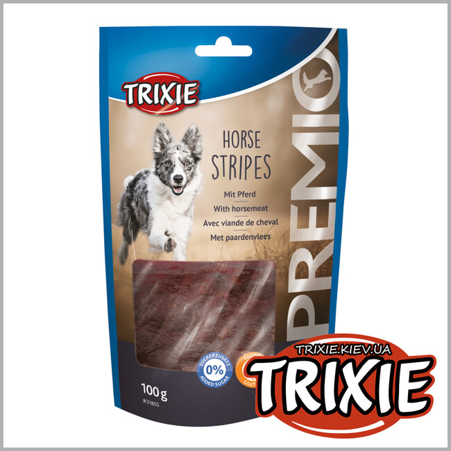 ТРИКСИ Украина - Лакомство для собак Trixie 31855 PREMIO Horse Stripes конина 11см / 100г