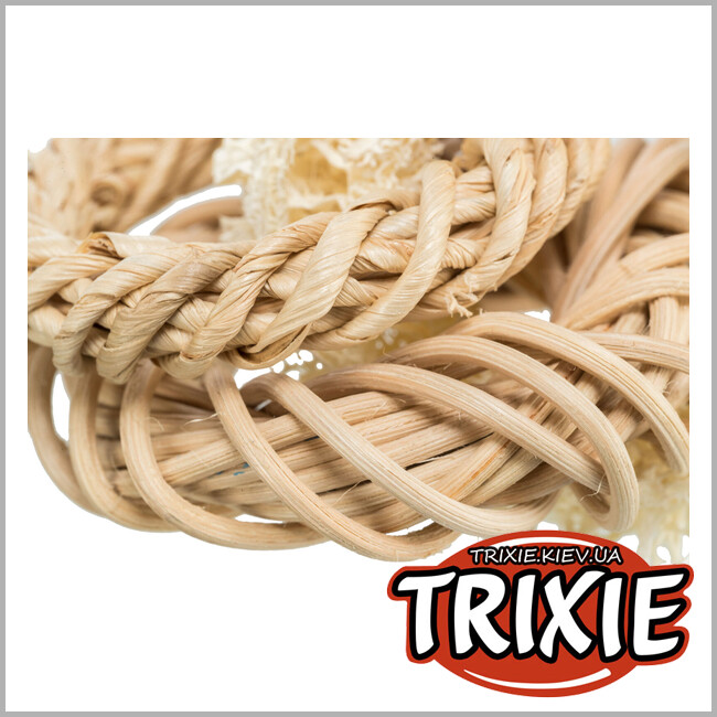 ТРИКСИ Украина - Игрушка-люфа для грызунов Loofah Toy TRIXIE, 13 см