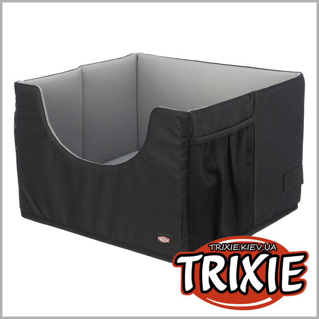 ТРИКСИ Украина - Автокресло для собак, Trixie 13177 45х28х40см, черный/серый