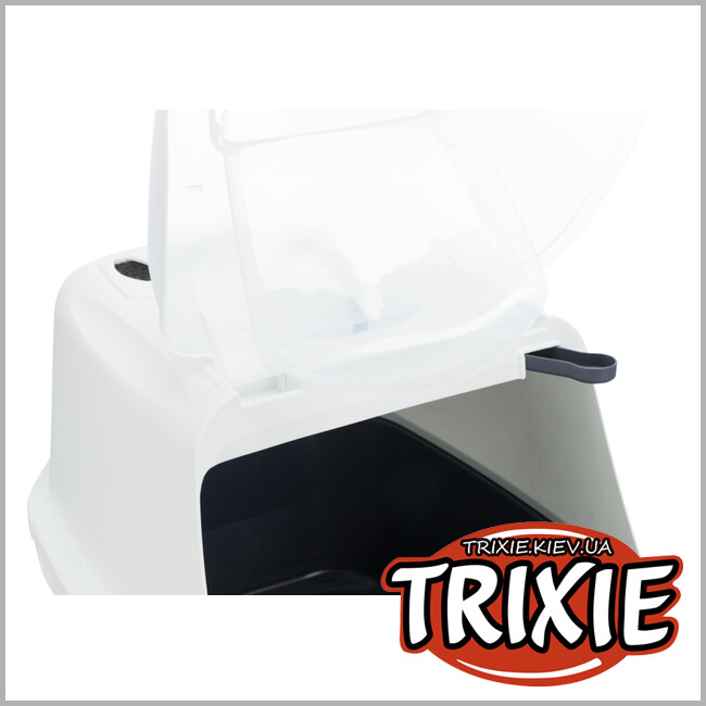 ТРИКСИ Украина - Туалет с дверцей и лопаткой Trixie Vico Open Top Litter Tray (+лопатка 40*40*56 см сине-серый/белый)