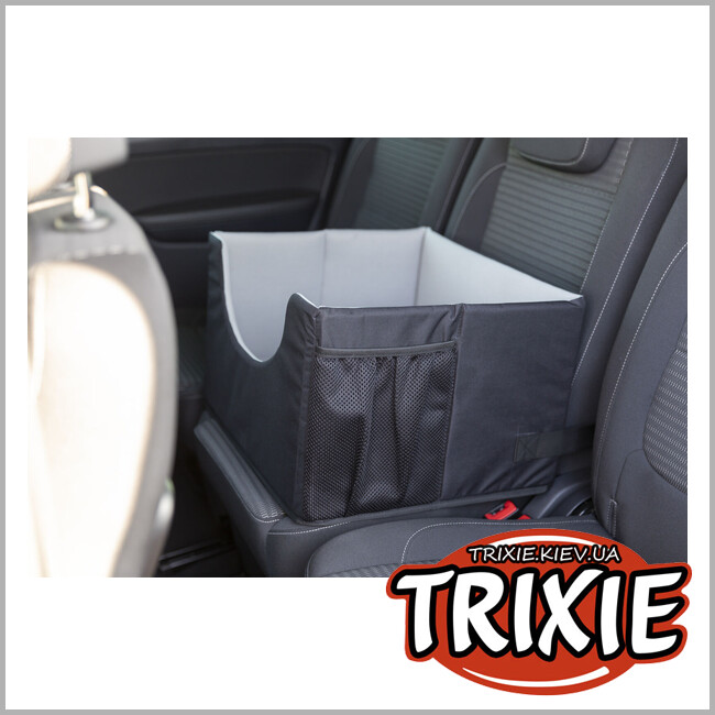 ТРИКСИ Украина - Автокресло для собак, Trixie 13177 45х28х40см, черный/серый