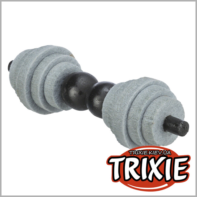ТРИКСИ Украина - Игрушка Trixie 41133 для кошек Гантель CityStyle фетр/дерево серый/черный 10см